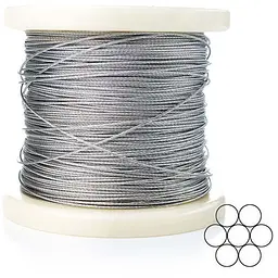 Трос нержавіюча сталь Apro 1мм x 200м (1x7) DIN 3052 (в упаковці 200 шт.)