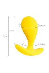 Анальна пробка ToDo Anal Plug Blob 5.5 см (жовтий) - мініатюра 4