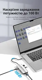 Док-станція USB-C Vention хаб 6 в 1 вихід HDMI до 4K 60 Гц 3 порти USB-A 3.0 до 5 Гбіт/с Ethernet RJ45 до 1000 Мбіт/с наскрізне заряджання через вхід USB-C PD до 100 Вт для HDMI потрібен USB-C з відеовиходом для заряджання потрібні джерело живлення PD та підтримка заряджання через USB-C на основному пристрої без встановлення драйверів вбудований кабель 0,15 м сірий (TQHHB) - мініатюра 5