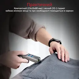 Концентратор Promate USB Hub 4 ports gigahub-c.grey (gigahub-c.grey) - мініатюра 4