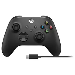 Геймпад Microsoft Xbox Series X/S Wireless Controller Carbon Black + USB Cable (XOA-0010) [52723] - мініатюра 1