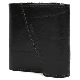 Шкіряне портмоне чорне глянсове GRANDE PELLE 10х10х2 см acs0032092 - мініатюра 3