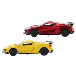 Автомодель – CHEVROLET CORVETTE C8 Z06 2024 (жовтий, червоний) - мініатюра 8