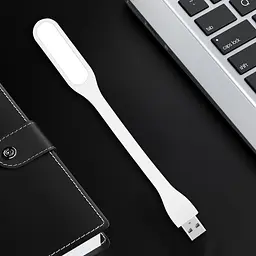 USB LED лампочка гнучка 3W, холодне світло біла - мініатюра 3