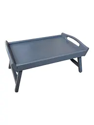 Складаний кавовий столик для сніданку в ліжко сірий 42×28×17 см №4