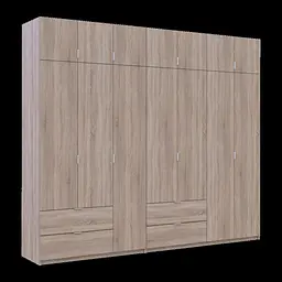 Розпашна Шафа для одягу Doros Лукас Дуб сонома 3+4 ДСП 280х50х240 (42005119) - мініатюра 6