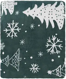 Плед Ardesto Christmas Flannel Ялинки Зелений ART0128PB 160х200 см - мініатюра 2