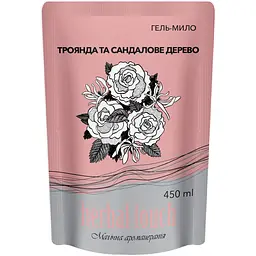 Гель-мило Herbal touch Троянда та Сандалове дерево дой-пак 450 мл