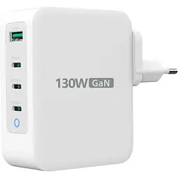 Мережевий зарядний пристрій J5create GaN USB-C 130W White (JUP43130E-EN)