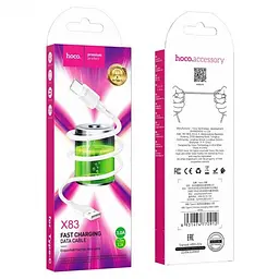 Кабель Hoco X83 Type-C Victory charging data cable White - мініатюра 2