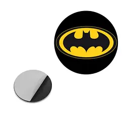 Наклейка з логотипом Batman для автоключів d=15 мм Пластикова об'ємна (Завод)