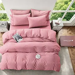 Комплект постільної білизни Lovely Svi варена бавовна (120 г/м2) Євро Червона смужка - мініатюра 2
