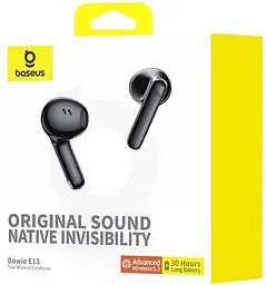 Бездротові навушники Baseus Bowie E13 True Wireless Earphones, BT5.3, 40mAh, 400mAh, 6h, Black A00059701127-Z1 - мініатюра 7