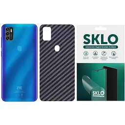 Захисна плівка SKLO Back (тил) Carbon для ZTE Blade A3 (2019) Чорний