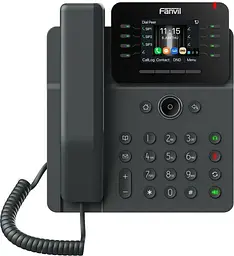 Fanvil Телефон IP V62G-Black 2xGE LAN, 12 SIP ліній, 21 DSS клавіш, VPN, SW Linux, PoE, 2.8" колірний дисплей, чорний - мініатюра 2