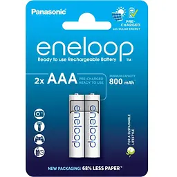 Акумулятор Panasonic AAA Eneloop 800mAh NI-MH * 2 (BK-4MCDE/2CP)
