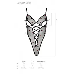Еротичний боді з малюнком Passion LOVELIA BODY L/XL, black - мініатюра 7