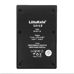 Зарядний пристрій для акумуляторів Liitokala 2 Slots, LED, Li-ion, 10430/10440/14500/16340/17670/18500/18650/26650/25500/26700 (Lii-L2) - мініатюра 3