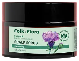 Скраб для шкіри голови Реп'ях Folk&Flora 180 г