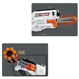 Бластер BIG501 Fast Pioneer Electric з м'якими патронами 24шт (6953325663501) - мініатюра 3
