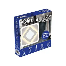 Світильник LED Violux ДББ STELLAR квадрат 22W 4500K IP20 ( 200080 ) - мініатюра 7