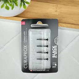 Набір міжзубних йоржиків Curaprox Black is White refill CPS Carbon S, 4 шт