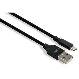 Дата кабель USB 2.0 AM to Micro 5P nylon 1m black Vinga (VCPDCMBN21BK) - мініатюра 1