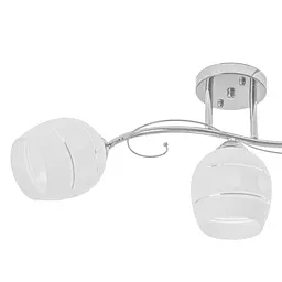 Люстра стельова Brille в спальню E27 60W CH+WH (LK-589C/3) - мініатюра 2