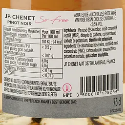 Вино ігристе безалкогольне J.P. Chenet Pino Noir Sparkling рожеве напівсолодке 0.75 л - мініатюра 3