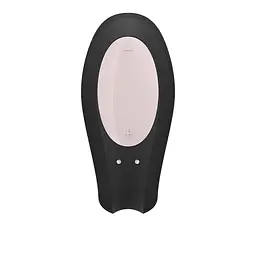 Смарт-вібратор для пар Satisfyer Double Joy Black із широким кліторальним стимулятором - мініатюра 5