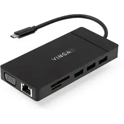 Концентратор Vinga USB-C 3.1 to VGA+HDMI+RJ45+3xUSB3.0+USB2.0+SD/TF+PD100W+Audio (VHYC10)