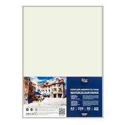 Папір для акварелі Rosa Studio (пакет) А3 29,7х42 см 220 г/м² 20 л середнє зерно (4823098546696)