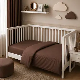 Дитяча постільна білизна MIRSON BABY фланель Brown 110х160см (2200012799819) - мініатюра 8