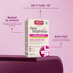 Пробіотики Jarrow Formulas Women's Fem Dophilus 5 млрд 30 капсул - мініатюра 6