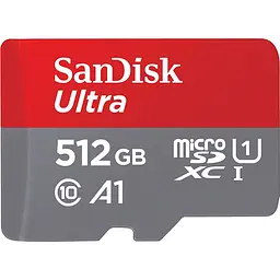 Карта пам`ятi MicroSDXC 512GB UHS-I Class 10 SanDisk Ultra A1 R150MB/s + SD-adapter (SDSQUAC-512G-GN6MA) - мініатюра 2