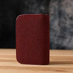 Гаманець жіночий STINGRAY LEATHER 18092 з натуральної шкіри морського ската бордовий - мініатюра 8