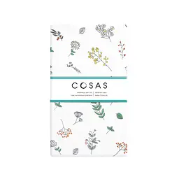Простирадло Cosas на резинці 80х160 wildflowers, білий (FoliageBirds_80х160х20) - мініатюра 2