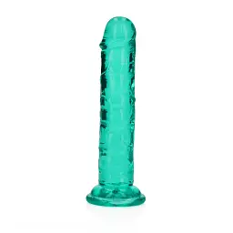 Фалоімітатор RealRock Crystal Clear Realistic Dildo 6'' 14.5 см зелений - мініатюра 3