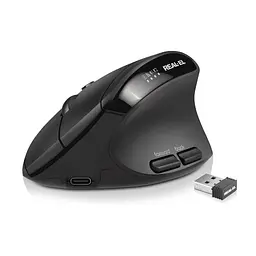 Мишка REAL-EL RM-490W Wireless/Bluetooth Black (EL123200058) - мініатюра 3