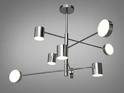 Люстра LED Diasha D302-8CH, 40W, хром, 8 ламп, сучасний стиль для коридору, спальні, кухні та офісу - мініатюра 3