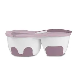 Мисочка з ложечкою двокамерна BabyOno, 350 мл, рожевий (1067/02) - мініатюра 3