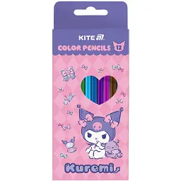 Олівці кольорові тригранні Kite Kuromi 12 шт. (HK25-053)