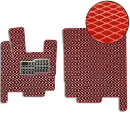 Килимки у салон EVA для DAF XF 95 2002-2006 з підп'ятником Червоні 2 шт