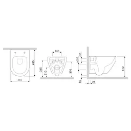 Комплект AM.PM PrimeFit 3в1: інсталяція + підвісний унітаз Spirit V2.0 AquaSpin із сидінням з мікроліфтом + клавіша для інсталяції IIS90151.SB1900 - мініатюра 8