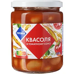 Квасоля Премія в томатному соусі стерилізована 500 г