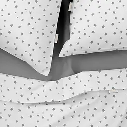 Комплект постільної білизни Cosas євро без простирадла GREY STARS 200 x 220 см (StarGrey_200_2) - мініатюра 4