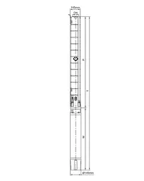 Насос відцентровий свердловинний DONGYIN 6SP30-10 380В 9.2кВт H 114(76)м Q 700(500)л/хв Ø145мм +пульт (з 3х частин) (7777273) - мініатюра 7