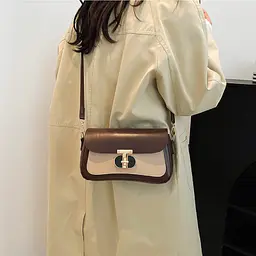 Жіноча сумка через плече крос-боді з екошкіри Lilly P2-1601DB Коричнева - мініатюра 5