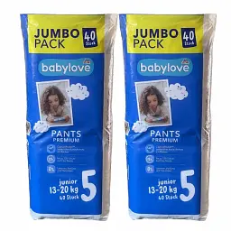 Підгузки-трусики Babylove Premium 5 junior JUMBOPACK (13-20 кг) 80 шт