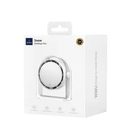 Портативний вентилятор WIWU WI-FS07 Snow desktop fan White - мініатюра 3